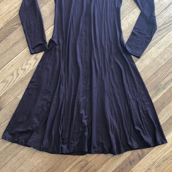 Cosabella Talco Turtle Neck Jersey Knit Dress Long Sleeves Chocolate Size Medium - Picture 3 of 8